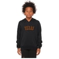 thumbnail image 2 of Daxton Youth Unisex Pullover Cities State Hoodie Mid-Weight Fleece Sweater - Texas Black Rust, M, 2 of 3