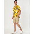 thumbnail image 4 of INSPIRE CHIC Men's Short Sleeve Button Front Beach Hawaiian Shirt, 4 of 6