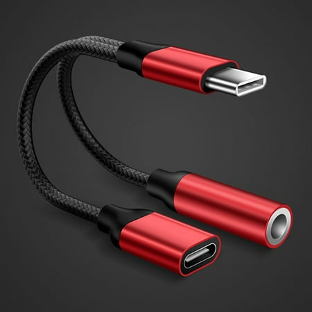 Godkendelse Brutal Venture 3.5mm Headphone Jack Type-C USB C Audio Adapter Earphone to Type C Charge  Listen for USB-C Phone Without 3.5MM for Huawei Xiaomi Color:red | Walmart  Canada
