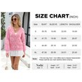 thumbnail image 5 of NAYTOAO Women Heart Print Fuzzy Knit Button Down Cardigan, V Neck Long Sleeve Sweater Outerwear, Casual Fall Knit Jacket, 5 of 5