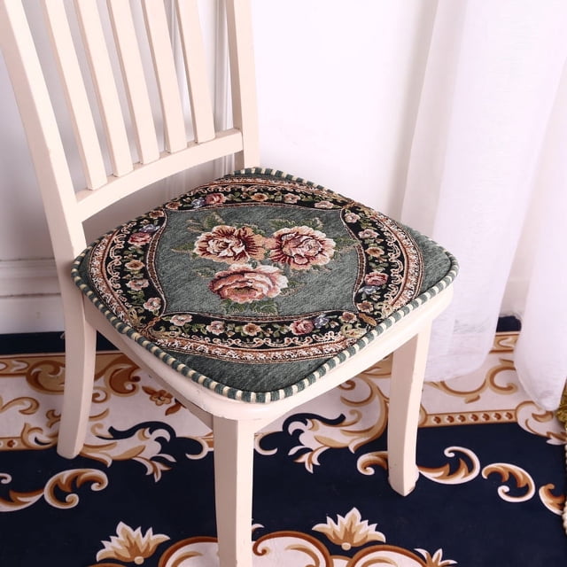 Nvzi 4pcs Cushion Garden Terrace Home Kitchen Office Thick Comfortable Cushion 16.92*17.71inch (Green)