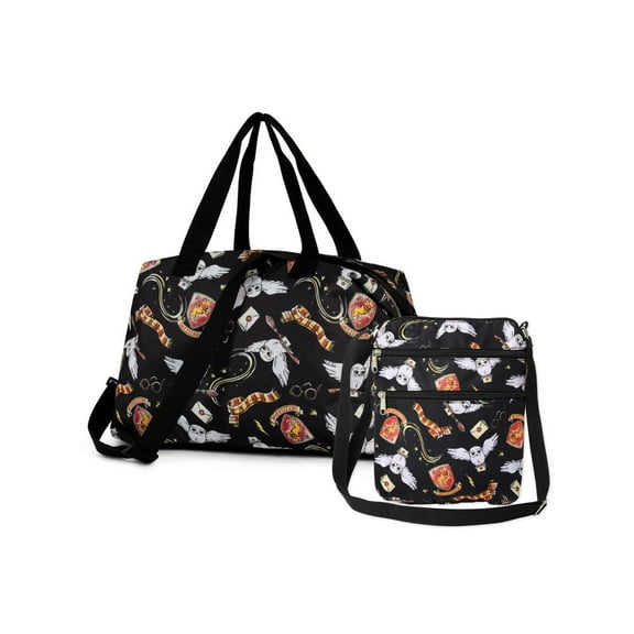 Women's Harry Potter Weekender Duffel Bag & Crossbody Bag 2Pc Travel Set