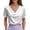 01_White, variant on Blouse for Women Fashion Elegant Ruffle Collar Short Sleeve Casual V Neck for Ladies Turtleneck Tops for Women 01_Black,S