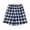 Navy, variant on Women's Shorts Elastic Waist Washed Checkered With Side Pockets Home Gym Shorts