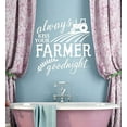 thumbnail image 3 of Always Kiss Your Farmer Goodnight Wall Vinyl Decals Lettering Sticker Master Bedroom Décor Quote, 23 x 23 , White, 3 of 5