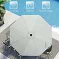 thumbnail image 6 of MASTERCANOPY 11ft Solar Patio Umbrella with LED Lights Tilt and Crank, Light Gray, 6 of 8