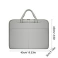 thumbnail image 3 of Laptop Bag Briefcase | Slim Multi-Layer Polyester Storage Case, 17 Inch, Black Gray Pink Beige | Lightweight Business Meeting, Tablet Organizer, Fashion Travel Office, 3 of 6