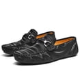 thumbnail image 3 of Men's Casual Loafers Slip On Leather Shoes Male Lightweight Driving Shoes Moccasins Classic Penny Loafer Flats Boat Shoes Outdoor Walking Shoes, 3 of 15