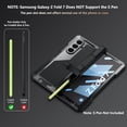 thumbnail image 2 of for Samsung Galaxy Z Fold 7 Case with S Pen Holder, Metal Bumper Premium Rugged Heavy Duty Shockproof Protective, Screen Protector, Hinge Protection, Rugged Phone Stand Cover 5G, Black, 2 of 8