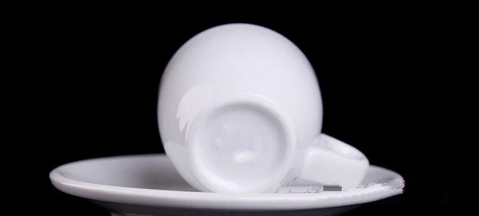 Glass 9mm Thick Ceramics Cafe Espresso Mug Coffee Cup Saucer Sets Professional Competition Level