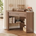 thumbnail image 5 of 31.5" Triangle Corner Office Desk with Drawer and Open Storage Shelves, Farmhouse Computer Desk for Home Office, 5 of 6