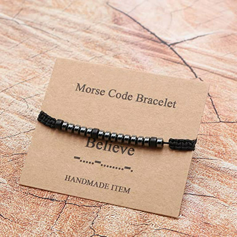 My Dad My Hero Morse Code Bracelet Gift for Father 