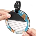 thumbnail image 2 of Corgi Dog 2Pcs PU Leather Round Luggage Tags with Privacy Cover and Name ID Tag for Suitcase, Handbags, Backpacks, School Bags, 2 of 6