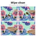 thumbnail image 4 of PIKWEEK  Butterflies Blue Orchid Flowers Fitted Round Tablecloth Waterproof Table Cloth with Elastic Edge Wipe Clean Table Cover for Indoor Outdoor, 4 of 7