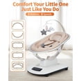 thumbnail image 3 of Yeshouse columpio eléctrico para bebés, 5 movimientos relajantes y velocidades, control remoto, reclinable, arnés de 5 puntos, 8 melodías y sonidos, 3 of 8