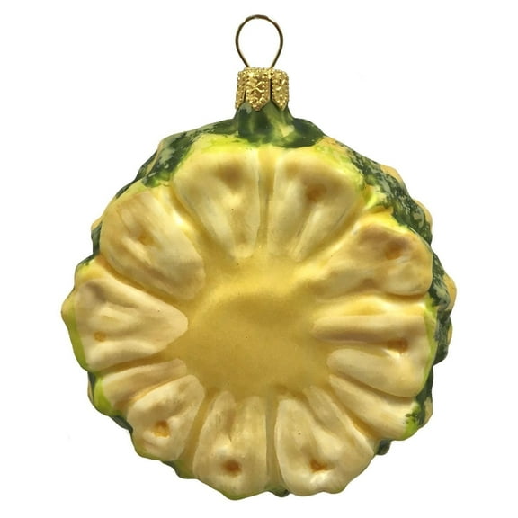 Slice of Pineapple Polish Glass Christmas Tree Ornament Fruit Food Decoration