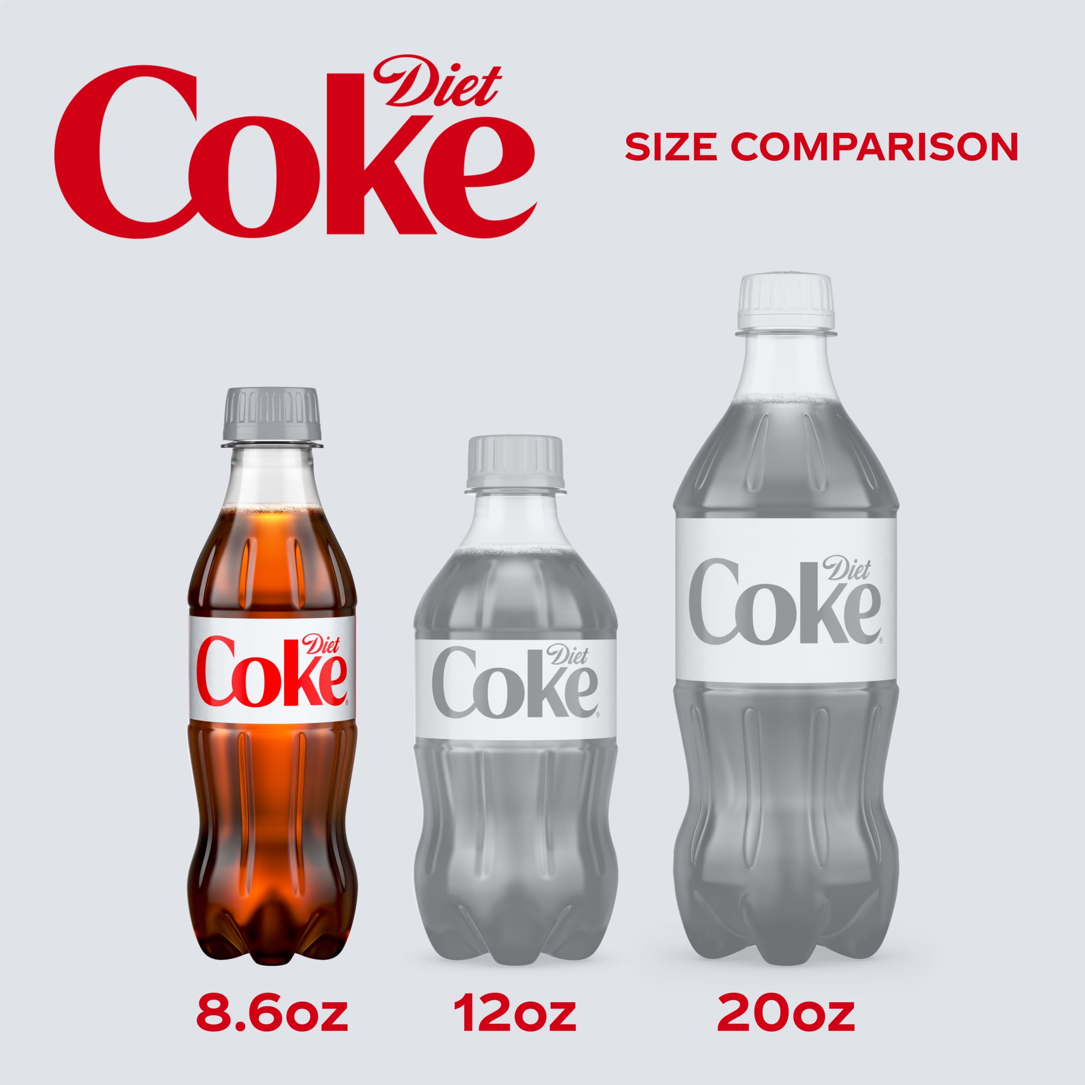 (4 pack) Diet Coke Soda Pop Bottles, 8.55 fl oz, 6 Pack