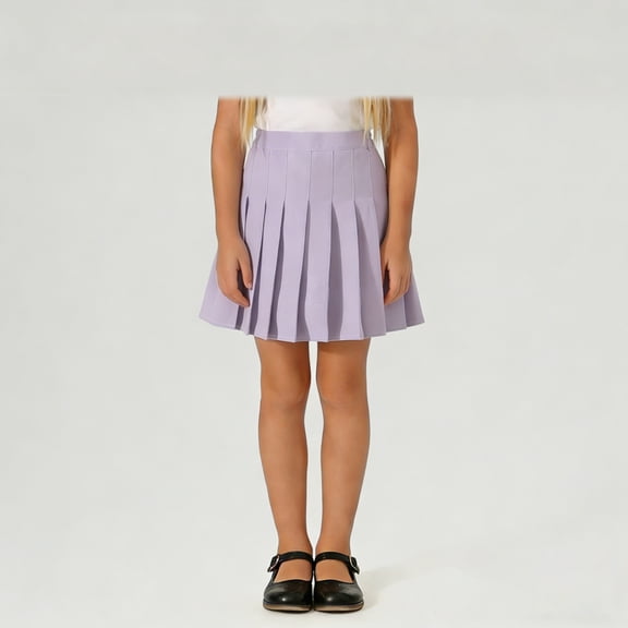 Girls' Skirts for School Pleated Skirt for Girls Purple Girls School Uniform Clothes for Girls 13-14Years
