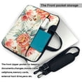 thumbnail image 3 of YFYANG 14 inch Universal Laptop Bag Oxford Cloth Laptop Sleeve, Multi-functional Red Vintage Floral Pattern Notebook Computer Messenger Bag Handbag, 3 of 8