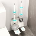 thumbnail image 1 of 3-in-1 Toilet Brush Set Bathroom Cleaning Kit Bathroom Wall Mounted All Round Cleaning, 1 of 9