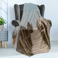thumbnail image 4 of Beach Pathway Soft Flannel Fleece Blanket, Boardwalk Through the Dunes to the Beach Sea Oats Florida Pensacola, Cozy Plush for Indoor and Outdoor Use, 50" x 70", Tan Pale Blue Grey, by Ambesonne, 4 of 5