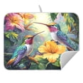 thumbnail image 5 of Ryvnso Hummingbirds Lily Flower Dish Drying Mat for Kitchen Countertop 18x24 Large Dish Pad Drainer Rack Dish Sink Mats, 5 of 7