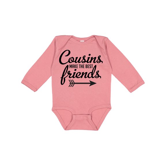 Inktastic Cousins Make the Best Friends with Arrow Boys or Girls Long Sleeve Baby Bodysuit