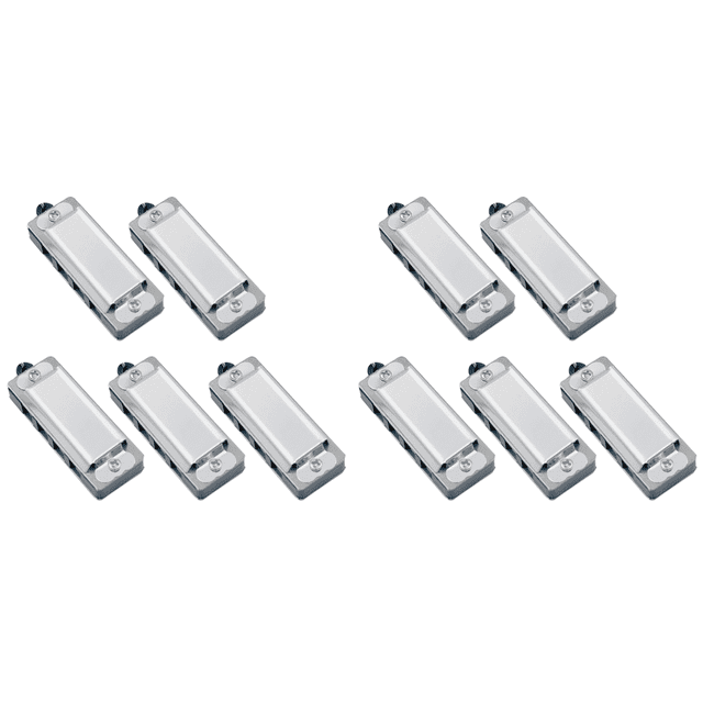5 mini armónicas de 4 agujeros y 8 tonos (plateado)