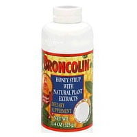 Cough Relief Syrup - Broncolin Honey Cough Relief Syrup With Natural Plant Extracts , Regular - 11.4 Oz