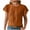 Brown, variant on Ashosteey Women Summer Top Puff Sleeve Fashion Shirts Chest Pleated Blouses Loose Casual Tee Solid O Neck Tunics 2024
