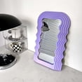 thumbnail image 3 of Aesthetic Wave Pattern Irregular Frame Mirror, Decorative Desk Wall Mirror For Living Room Bedroom Hallway Home DecorGift, 3 of 5