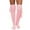 A-Pink180, variant on Womens Socks Chunky Cable Knit Textured Leg Warmers Knee High Stockings Winter Comfort Tall Socks With Fuzzy Ball