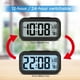 thumbnail image 5 of Reloj despertador digital, reloj LED digital con indicador de temperatura, espejo despertador portátil con 2 alarmas, funciona con pilas, control de luz., 5 of 5