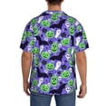 thumbnail image 5 of Cauagu Cute Halloween Men's Short Sleeve Button Down Hawaiian Shirt for Men Bowling Shirts Casual Summer Beach Shirt,Medium, 5 of 6