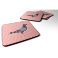 thumbnail image 1 of Carolines Treasures BB7951FC Racing Pigeon Pink Check Foam Coaster, Set of 4, 1 of 1