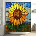 thumbnail image 2 of Sunflower Shower Curtain for Bathroom Watercolor Sunflower Shower Curtain Washable Waterproof Polyester for Bathroom Sunflower Decor Bathtub with 12 Hooks 72x72 Sunflower Gifts for Kids Adults, 2 of 6