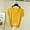 Yellow, variant on ALLLIST Gray Tops for Women Trendy Short Sleeve Scoop Neck Solid Casual T-Shirts Womens Shirts
