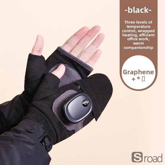 Rechargeable Heated Gloves With Smart Touchscreen, Magnetic Flip Cover For Motorcycle Riding, Winter Outdoor 3 Heat Settings Hand Warmer Gloves