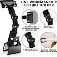 thumbnail image 3 of PinesC 5 Pack Adjustable Document Holder Flexible Rotatable Paper Holder for Typing Desktop Document Holder Paper Stand Copy Holder Clip for Computer Monitor Canvas Clamp (Black) Black, 3 of 5