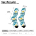 thumbnail image 6 of Uemuo Daisy Flowers Pattern Women's Crew Socks, Soft Durable Breathable Moisture-Wicking with Odor Control Cotton socks, 6 of 9