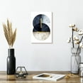thumbnail image 2 of Elephant Stock Dark Navy Wall Art - Vertical Canvas Wall Art - Living Room Wall Decor - Abstract Canvas - White And Gold Decor By Urban Epiphany - 8" x 12", 2 of 8