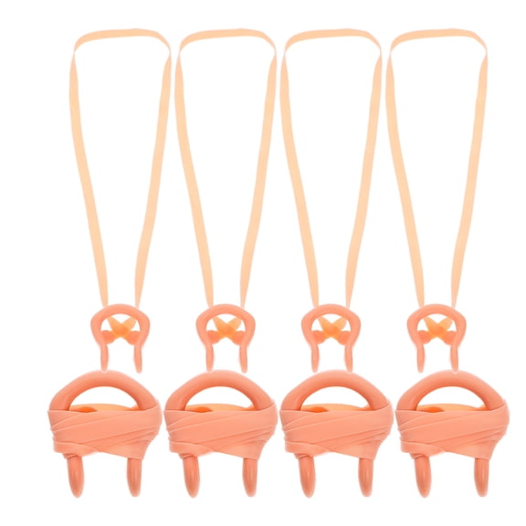 Hemoton 8pcs Soft Nose Clips with String Swimming Waterproof Nose Plugs for Swim Protection Training Competition Supplies