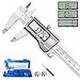 thumbnail image 3 of Digital Caliper Measuring Tool, Stainless Steel Vernier Caliper Digital Micrometer With Large Lcd Screen, Easy Switch From Inch Metric Fraction, 6 Inc, 3 of 4