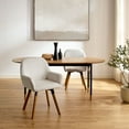 thumbnail image 6 of Art Leon Linen Fabric Accent Chair Swivel Desk Chair,Off-White, 6 of 6