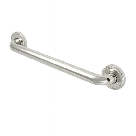 Metropolitan Decorative Grab Bar, Polished Nickel - 21.32 x 4.7 x 2.63 in.
