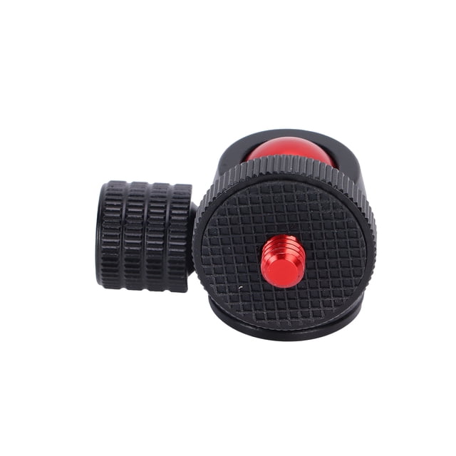 Ball Head With Hot Shoe Mount Adapter, Mini Ball Head 1/4 Inch Screw And Hot Shoe Mount Adapter With 1 X Mini Ball Head For Fill Light Black Ball,Red Ball,Silver Ball