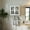 White., variant on CQSXDA Arched Glass Door Design Floating Wall Cabinet in for Kitchen or Living Room with Adjustable Shelving Features