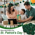 thumbnail image 6 of AuroraX St. Patrick's Day Shamrock Fabric Bowl Fillers Set Of 3 Green Everything Hanging Ball Ornaments Four-Leaf Clover Spring Home Decoration for Indoor & Outdoor Party, 6 of 6