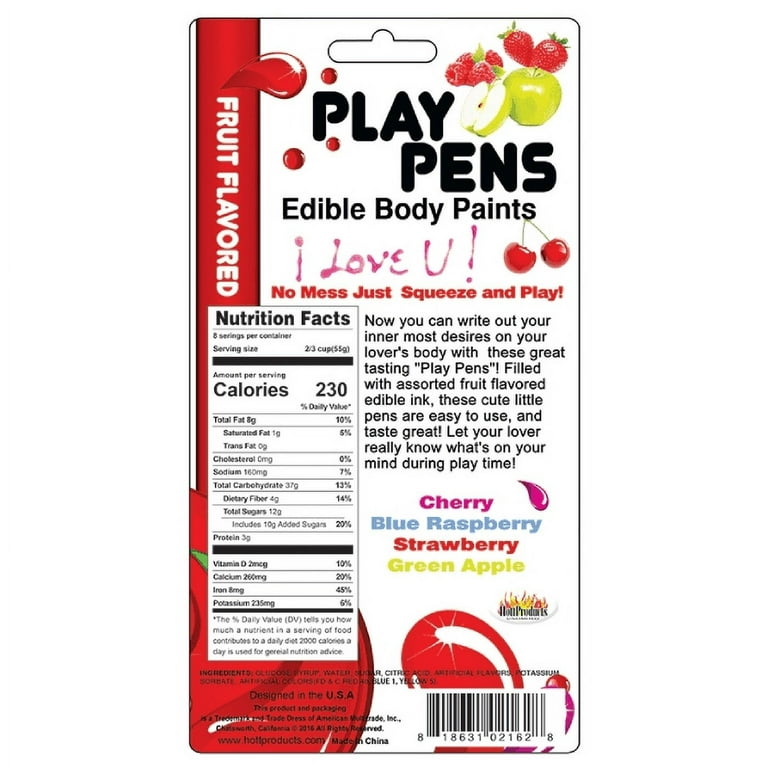 Play Pen Edible Body Paint 4 Pack