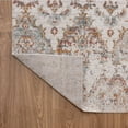 thumbnail image 4 of Laddha Home Designs 5.25' x 7.75' Beige and Blue Rustic Damask Rectangular Outdoor Area Throw Rug, 4 of 8